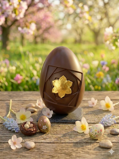 oeuf petunia en chocolat noir ou lait